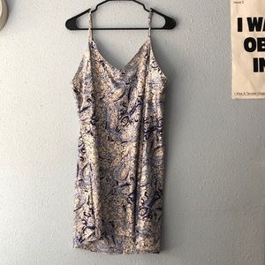 Silky patterned Large slip dress- never worn!